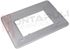 Immagine di PLACCA 3 POSTI PLASTICA SILVER SERIE MATIX BOMBATA