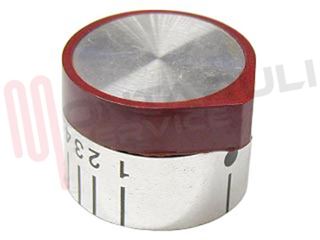 Immagine di MANOPOLA FUOCO BORDEAUX-SILVER D.8MM.