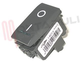 Immagine di INTERRUTTORE BIPOLARE LUMINOSO I-O 16A NERO