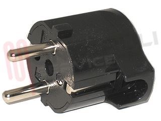 Immagine di SPINA SCHUKO 16A + T MQ NERA