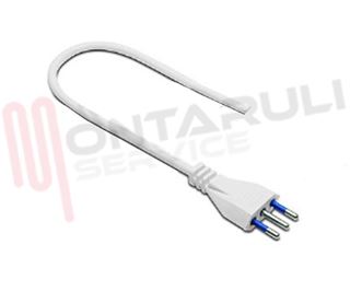 Immagine di CAVO LINEARE 3X0,75MMQ MT.5 BIANCO CON SPINA