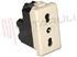Immagine di PRESA BIVALENTE 2P+T 10/16A AVORIO SERIE MAGIC TT