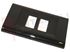 Immagine di PLACCA 2 POSTI CENTRALI ABS NERA SERIE CLICK