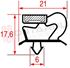 Immagine di GUARNIZIONE MAGNETICA 4L GRIGIA 0955X580MM. SEZ.1001