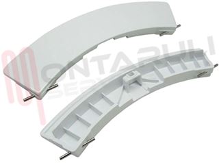 Immagine di MANIGLIA OBLO' MEZZALUNA BIANCA L=22CM.