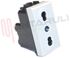 Immagine di PRESA 2P+T 10/16A 250V BIPASSO BIANCA SERIE LIGHT