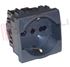 Immagine di PRESA 2P+T SCHUKO 10/16A 250V NERA SERIE INTERNATIONAL
