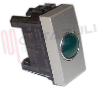 Immagine di SPIA VERDE 1 POSTO PORTALAMPADA SILVER SERIE LIGHT TECH