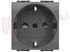 Immagine di PRESA 2P+T SCHUKO 16A NERA TIPO P30 SERIE LIGHT