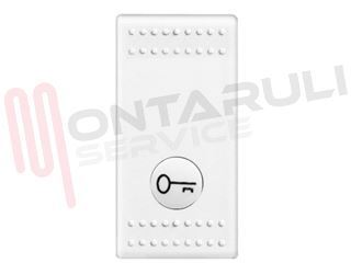 Immagine di COPRITASTO SERIGRAFATO 'CHIAVE' BIANCO SERIE LIGHT