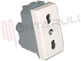 Visualizza i dettagli per PRESA BIVALENTE 2P+T 10/16A BIANCA SERIE LUNA Immagine di PRESA BIVALENTE 2P+T 10/16A BIANCA SERIE LUNA