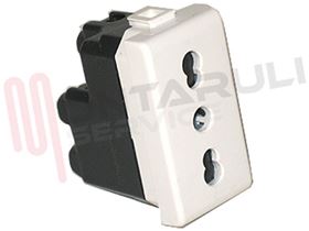 Visualizza i dettagli per PRESA BIVALENTE 10/16A BIANCA SERIE MATIX Immagine di PRESA BIVALENTE 10/16A BIANCA SERIE MATIX