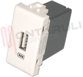 Visualizza i dettagli per PRESA USB 5V 1100MA CARICATORE SERIE MATIX Immagine di PRESA USB 5V 1100MA CARICATORE SERIE MATIX