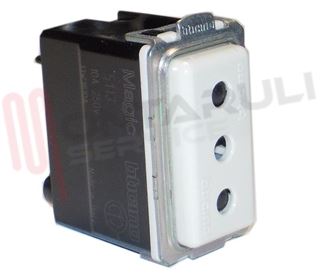 Immagine di PRESA 2P+T 10A 250V BIANCA SERIE MAGIC