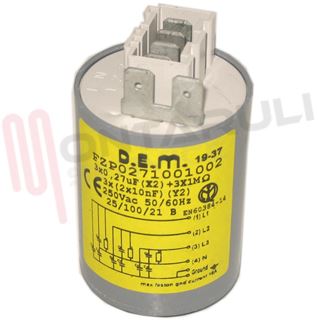 Immagine di FILTRO ANTIDISTURBO 3X0,27UF 250V D.E.M. FZP0271001002