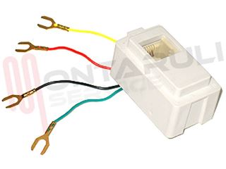 Immagine di PRESA TELEFONICA 6/4 1 PLUG SERIE LASER