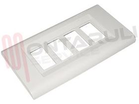 Visualizza i dettagli per PLACCA IN ABS SERIE "CLICK" 4 FORI BIANCO Immagine di PLACCA IN ABS SERIE "CLICK" 4 FORI BIANCO