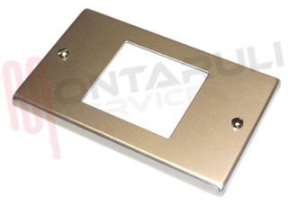 Immagine di PLACCA RETTANGOLARE 1 POSTO SCHUKO ALLUMINIO SERIE OXIDAL