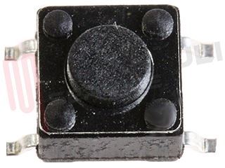 Immagine di MICROPULSANTE A SALDARE 12V 50MA SMD 6,0X6,0X4,3MM.