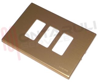 Immagine di PLACCA RETTANGOLARE 3 FORI BRONZO MAGIC