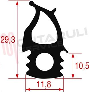 Immagine di GUARNIZIONE PORTA FORNO 760X485MM.