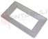 Immagine di PLACCA 4 POSTI PLASTICA SILVER SERIE MATIX
