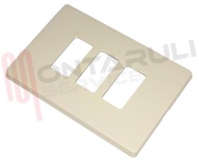 Visualizza i dettagli per PLACCA 3 POSTI BIANCA SERIE MAGIC Immagine di PLACCA 3 POSTI BIANCA SERIE MAGIC