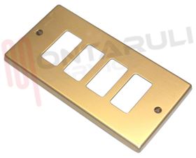 Visualizza i dettagli per PLACCA RETTANGOLARE 4 TASTI BRONZO Immagine di PLACCA RETTANGOLARE 4 TASTI BRONZO