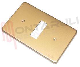 Visualizza i dettagli per PLACCA 1 FORO ORO PORDOI SERIE VANESSA VIMAR Immagine di PLACCA 1 FORO ORO PORDOI SERIE VANESSA VIMAR