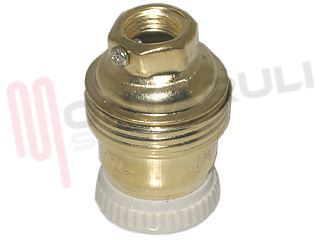 Immagine di PORTALAMPADA OTTONE-PORCELLANATO E14 ATT.M10