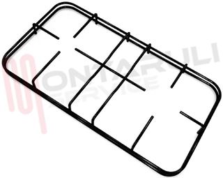Immagine di GRIGLIA 2 FUOCHI FILO 454X245MM. SMALTATA NERA NARDI