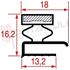 Immagine di GUARNIZIONE MAGNETICA MEZZO BORDO L=2000MM. SEZ.2004