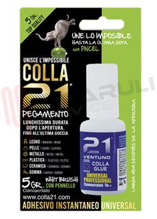 Immagine di COLLA 21 5GR. CIANOACRILATO DI ETILE BRUSH PROFESSIONALE