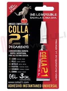 Immagine di COLLA 21 3GR. CIANOACRILATO DI ETILE GEL PROFESSIONALE