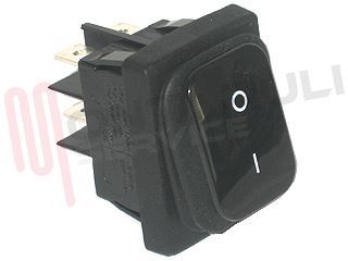 Immagine di INTERRUTTORE BIPOLARE BASCULANTE 30X22MM. NERO 0-I