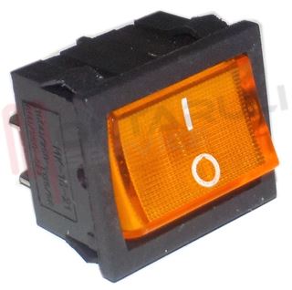 Immagine di INTERRUTTORE BIPOLARE LUMINOSO GIALLO 10A 4FASTON