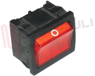 Immagine di INTERRUTTORE BIPOLARE LUMINOSO 10A ROSSO A SALDARE