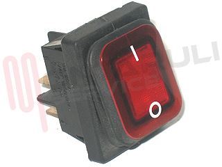 Immagine di INTERRUTTORE BIPOLARE LUMINOSO 30X22MM. ROSSO 0-I