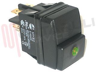 Immagine di INTERRUTTORE BIPOLARE LUMINOSO 30X22MM. VERDE