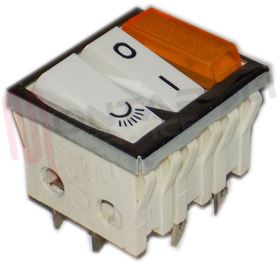 Visualizza i dettagli per INTERRUTTORE DOPPIO + SPIA LUMINOSA ARANCIONE Immagine di INTERRUTTORE DOPPIO + SPIA LUMINOSA ARANCIONE