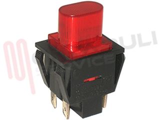 Immagine di INTERRUTTORE BIPOLARE LUMINOSO ROSSO H.=47MM.