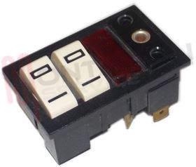 Visualizza i dettagli per INTERRUTTORE DOPPIO CON SPIA ROSSA + PRESA Immagine di INTERRUTTORE DOPPIO CON SPIA ROSSA + PRESA