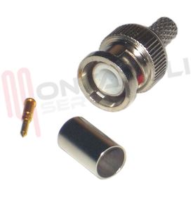 Visualizza i dettagli per BNC MASCHIO DRITTO A CRIMPARE Ø7MM. Immagine di BNC MASCHIO DRITTO A CRIMPARE Ø7MM.