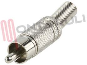 Visualizza i dettagli per CONNETTORE RCA METALLO CON PROTEGGI CAVO Immagine di CONNETTORE RCA METALLO CON PROTEGGI CAVO