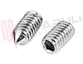 Visualizza i dettagli per VITI GRANO INOX PUNTA CONICA MM.4X8 Immagine di VITI GRANO INOX PUNTA CONICA MM.4X8