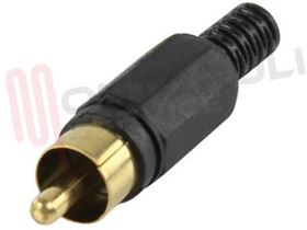 Visualizza i dettagli per SPINOTTO AUDIO RCA MASCHIO GOLD NERO Immagine di SPINOTTO AUDIO RCA MASCHIO GOLD NERO