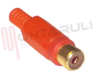 Immagine di SPINOTTO AUDIO RCA FEMMINA GOLD ROSSO