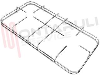 Immagine di GRIGLIA 2 FUOCHI FILO 454X245MM. CROMATO NARDI
