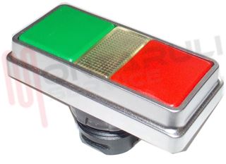 Immagine di PULSANTE DOPPIO VERDE-ROSSO D22,5 S/CONTATTO