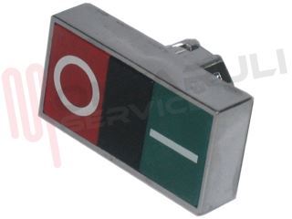 Immagine di PULSANTE DOPPIO RASATO I-0 VERDE/ROSSO IN METALLO